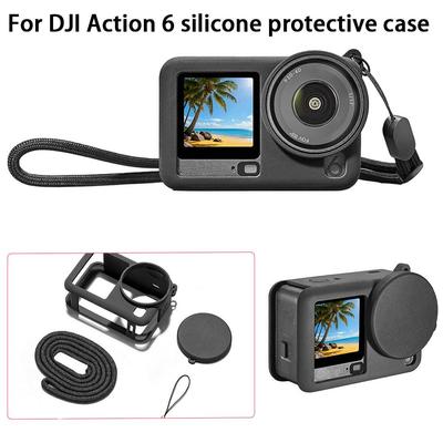 Для камеры DJI OSMO Action 6 Комплект аксессуаров Силиконовый Защитный/Защита объектива Антицарапающая Защитная оболочка Портативные аксессуары