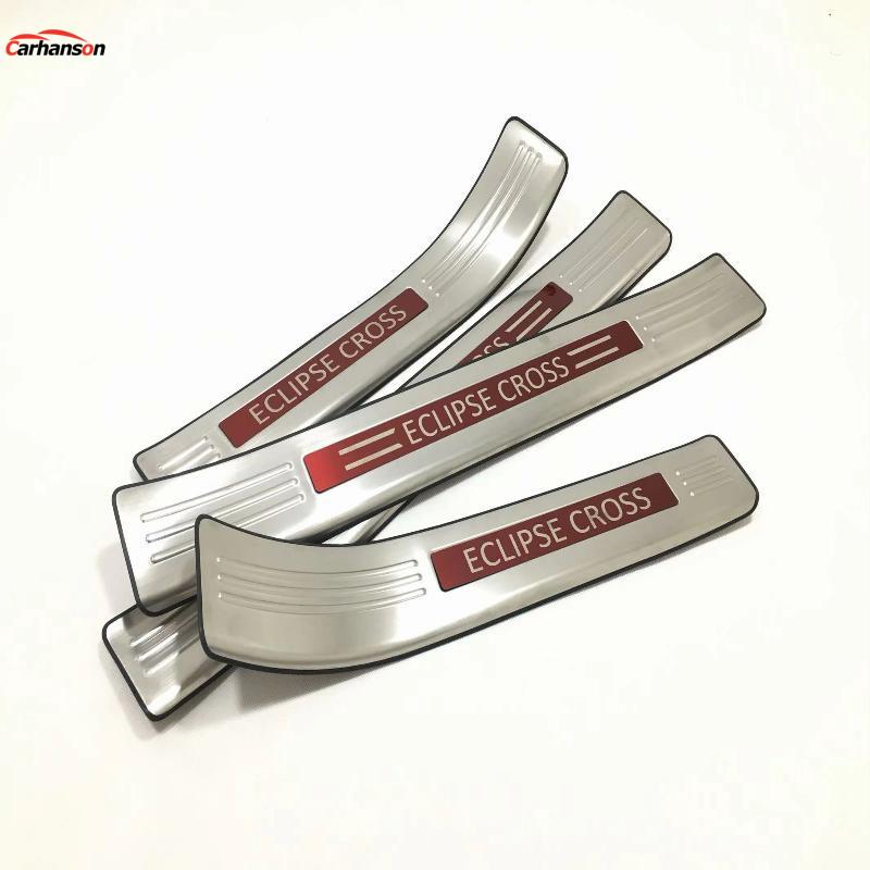 Для аксессуаров Mitsubishi Eclipse Cross 2017 2018, автомобильный Стайлинг, наклейка на порог, накладка, накладка, защита