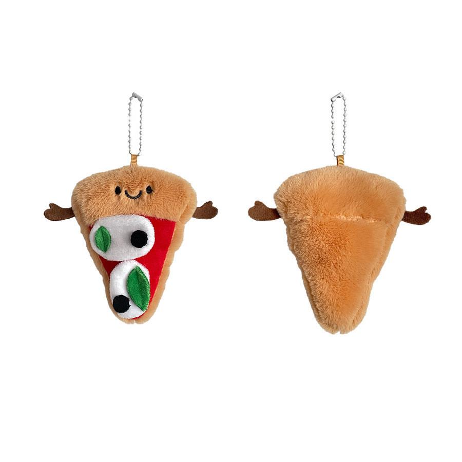 Pizza Plush Charming Toy Keychain Cute Cheese Accessory Perfect For Gifts