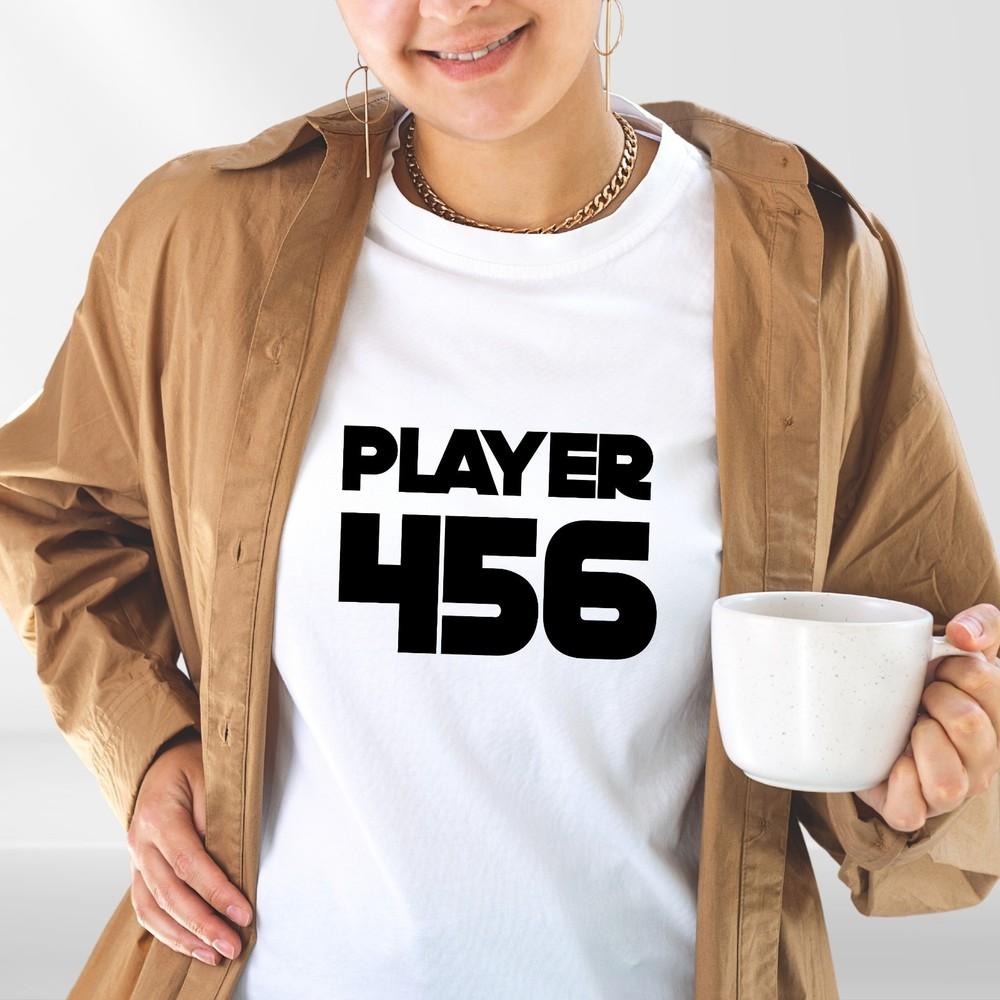 Футболка игрока 456, футболка по мотивам сериала «Игра в кальмара», корейская игра, мужская, детская футболка