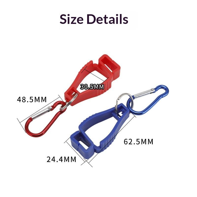 5Pcs Glove Clip Hanger Safety Glove Holder Aluminum Alloy Working Gloves Clip Keys Safety Clamp Gloves Guard Accessories