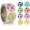 500pcs/roll Scrapbook Decoration Football Stickers Waterproof Party Favor Stickers  Party Supplies