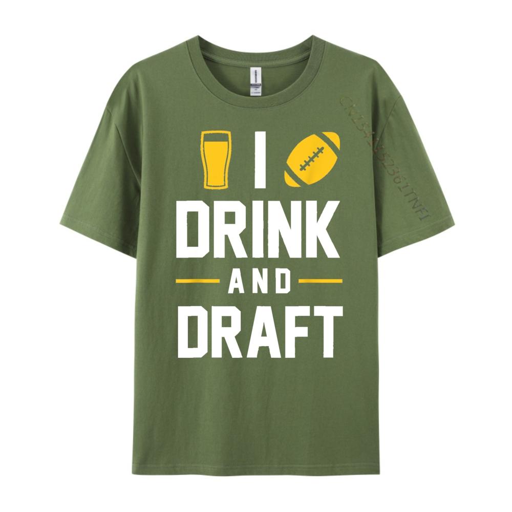 I Drink and Draft Funny Cute Fantasy Football Gift Harajuku Vintage T Shirts Tshirts Outdoor