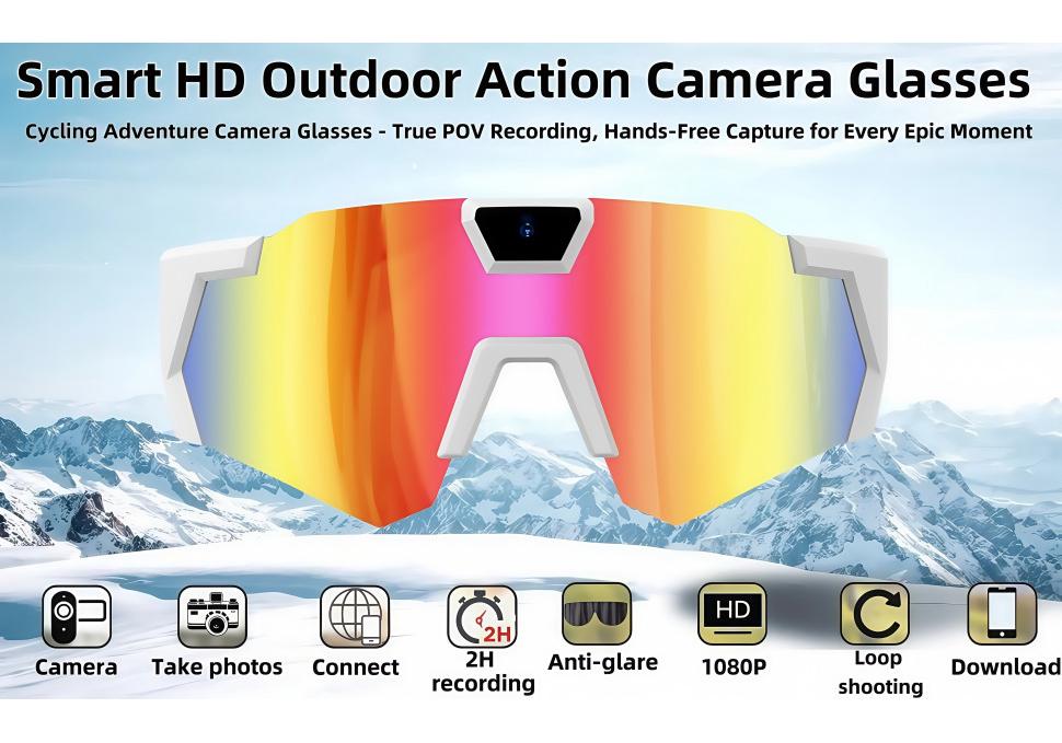 WiFi Smart Sunglasses with HD Camera for Video Recording & Photo Capture