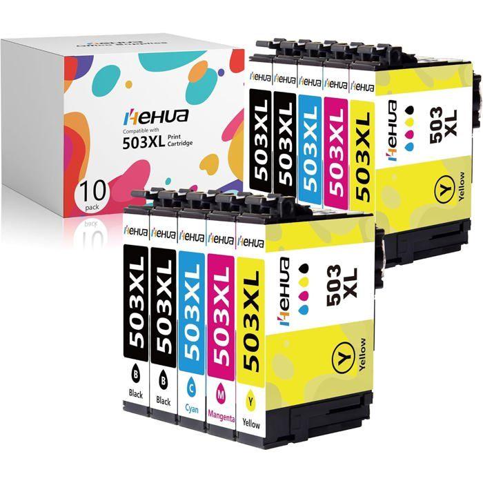 Cartouches d'encre 503XL - TRAHOO - Compatible Epson - 5 pièces - Multi-couleurs - Haute qualité