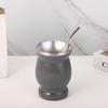 230 мл Нержавеющая сталь Мате Чашка для чая Yerba Mate Тыква с бомбильями Нержавеющая сталь Мадаи Чашка