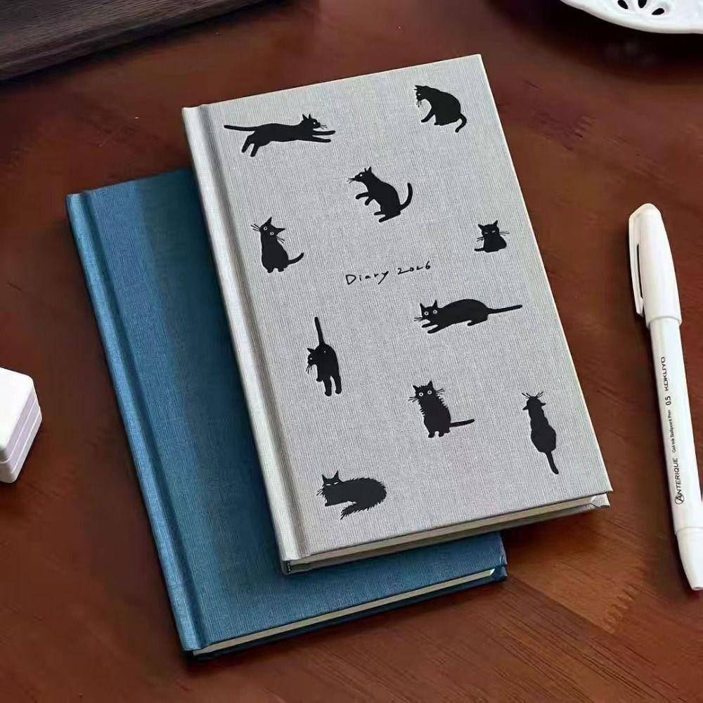 To Do List B5 Notebook Kitten Illustration Daily Planner Cartoon 2026 Agenda Book School Office