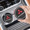 1/2Pcs Car Cup Anti-Slip Carbon Coaster Bottle Pad Interior Accessories For Mitsubishi 9 Ralliart ASX L200 Colt Outlander Pajero