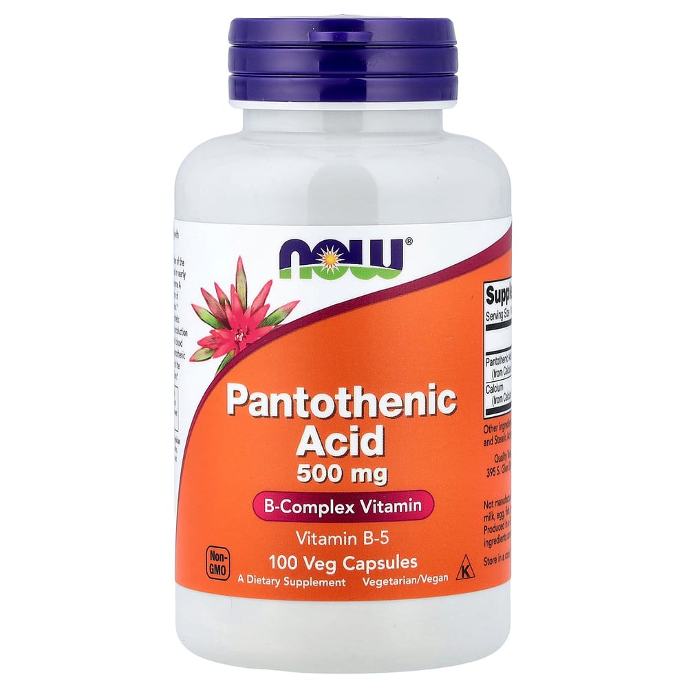 Now Foods Pantothenic Acid 500mg, 100 Veggie Capsules