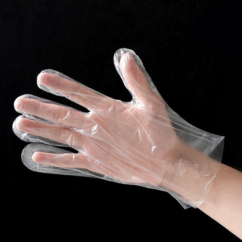 Food Grade Disposable Gloves 50/100 Are Equipped with Transparent Household Cleaning Gloves