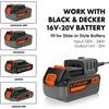 Зарядное устройство ABFKW Li для Black Decker 10,8 В 14,4 В 20 В LBXR20 LB20 LBX20 LBX4020 Электрическая дрель-шуруповерт, Штепсель EU