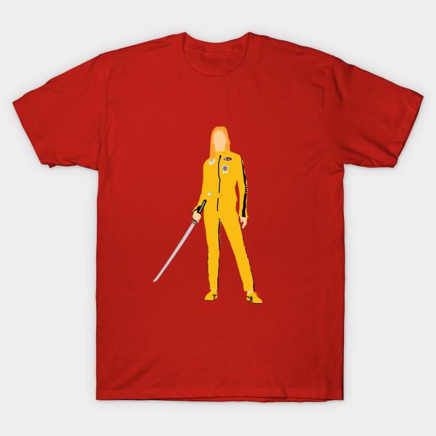 Asian Size Men Print T-shirt Beatrix Kiddo No-Cut Heat Transfer Print Cotton Tshirt