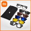 Xiaomi 6 в 1 Мужские Женские Поляризационные Оптические Магнитные Солнцезащитные Очки Клипса Магнитная Клипса на Солнцезащитные Очки Клипса на Рамку Солнцезащитных Очков И Сумка