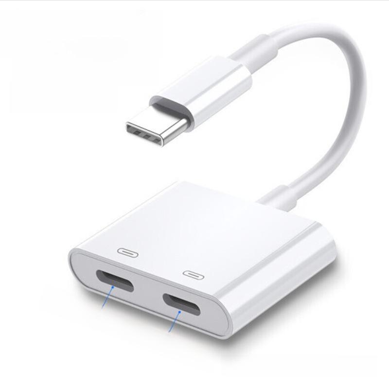 Адаптер для гарнитуры Type-C: Двойная функция: зарядка и аудиозвонки