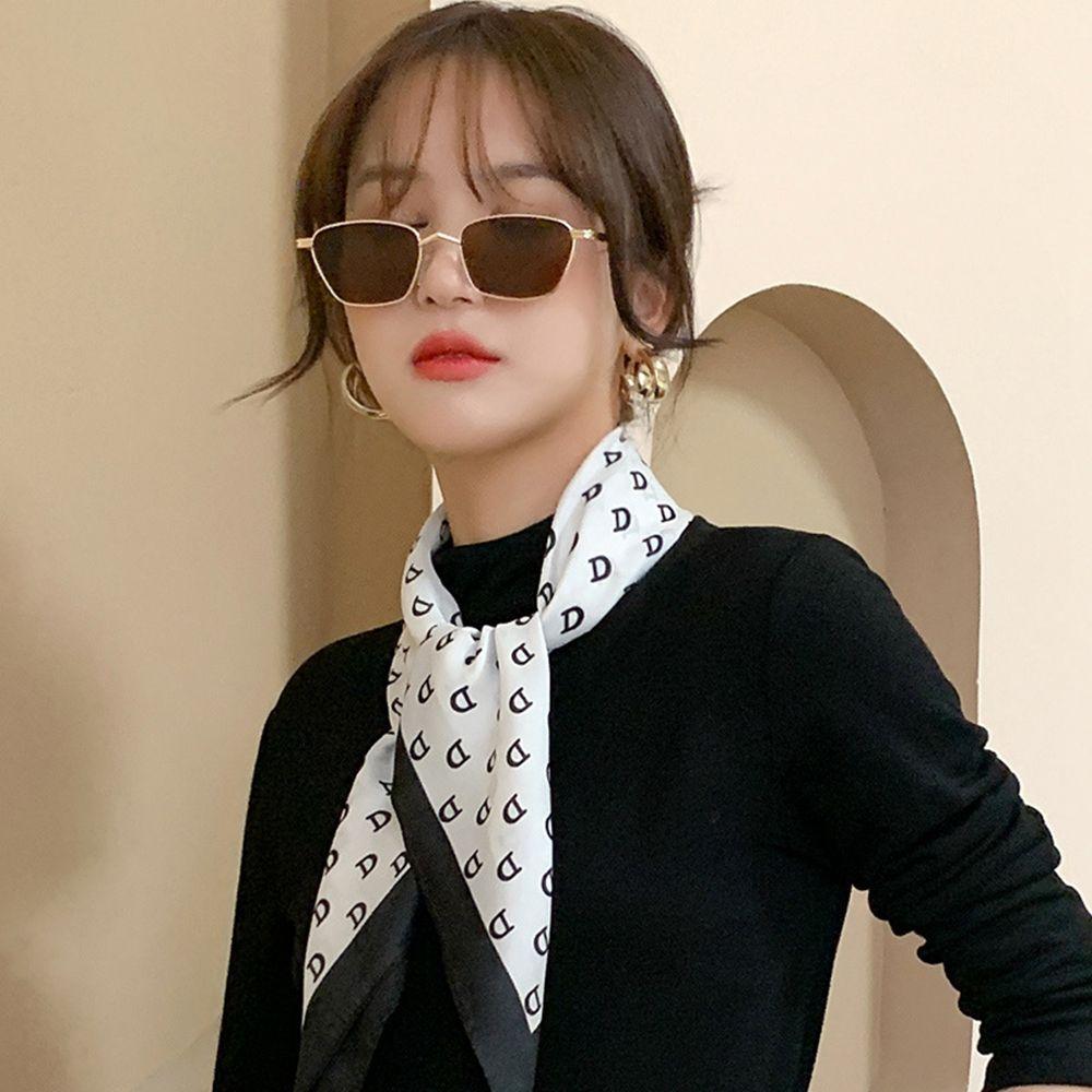Accessories Silk Scarf Headband French Printed Scarf Korean Style Scarves Silk Scarf Female Shawl