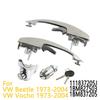 Наружные ручки дверей левая и правая с 2 ключами для VW Beetle VW Vocho 1973-2004 OEM 111837205J 1BM827503 1BM837205