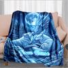 1PC Custom Name "Dragon Wolves Moon" blanket versatile,all-season throw suitable for the living room,bedroom,camping,travel,and gift