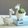 Kawaii Giraffe Flowerpot Succulent Pot Ceramic Desktop Potted Planter Bonsai Art Vase Home Decor Office Decoration Plant Pot Garden Supplies