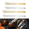 2Pcs Clamp Stainless Steel 9/12inch Kitchen Straight Grill Tweezers BBQ Food Tongs Tools For Flipping Meats Gripping Vegetable