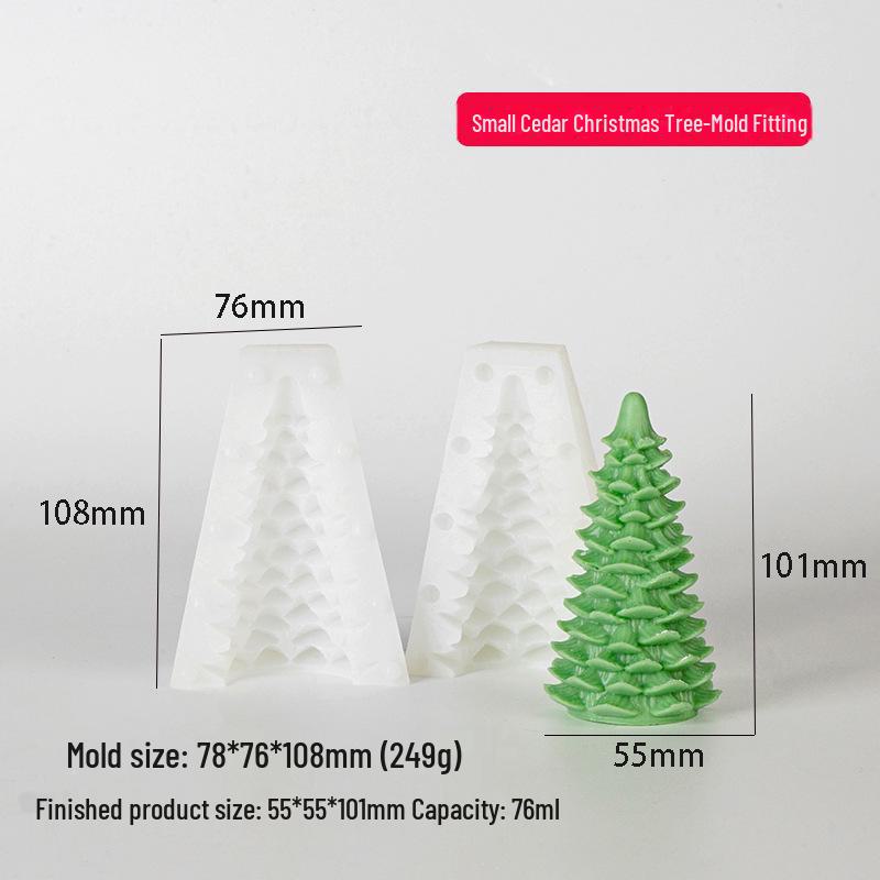 3D Christmas Tree Silicone Mold for Candles and Aromatherapy