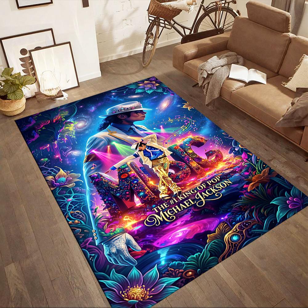 Michael Jackson 1 Floor Rug Office Rug Design for Entryway Playrooms Bedrooms Dining Room Anti-slip Rug Decorate Offices Wedding Party Gift