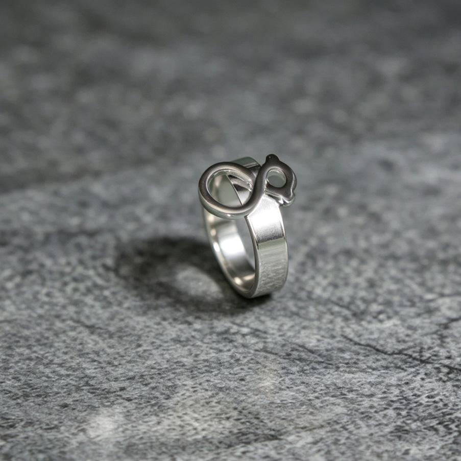 Number 8 Ring for Man, Personality Charm, Cocktail Party Accessories, Eight Punk Vintage Number Black 8 Eight Pool Billiard