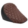 Motorcycle Front Solo Seat Artificial Leather Diamond Stitched Comfortable Brown Replacement for