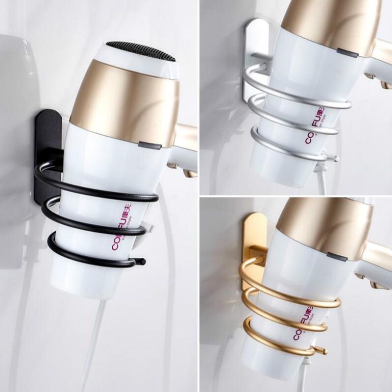 Полка для фена, алюминиевый настенный держатель для ванной комнаты, полка для хранения