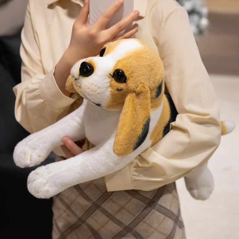 Simulation Beagle Plush Toy Cute Fluffy Cartoon Stuffed Animal Dog Doll Home Decor Gifts For Kids