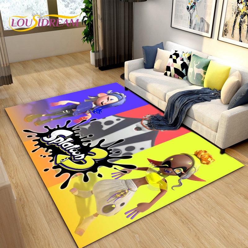 PC Splatoon, игровой геймерский мультяшный коврик, коврик для гостиной, спальни, дивана, коврик для украшения, детские игры, нескользящий напольный коврик
