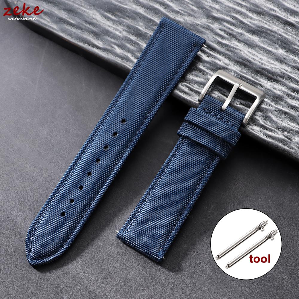 Quick Release Nylon Sailcloth Watch Strap 20mm 22mm Butterfly Buckle Band for Omega for Seiko Watchband New Smartwatch Wristband
