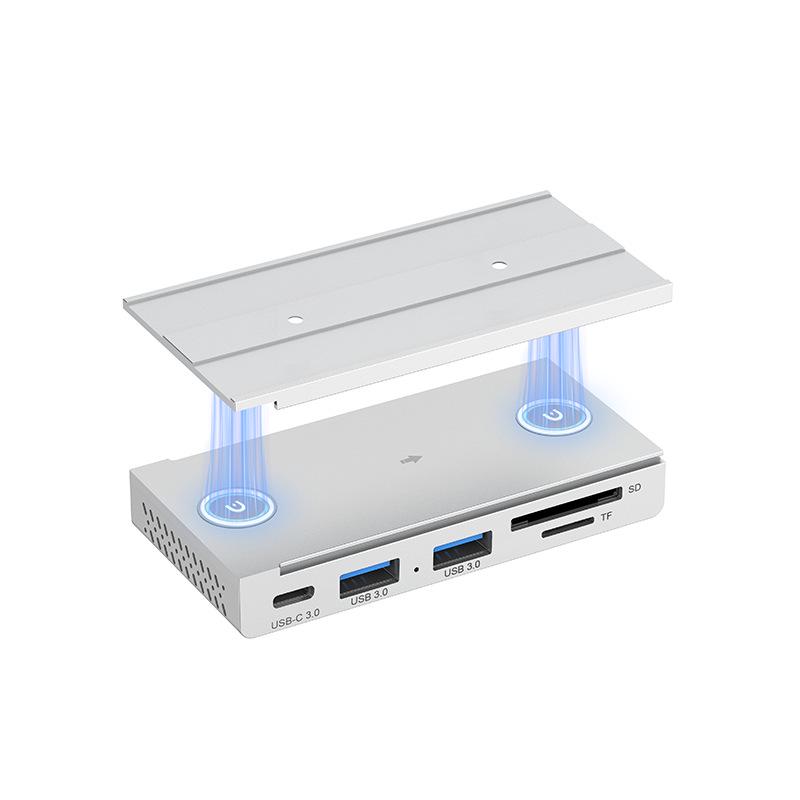 Магнитный USB-хаб, док-станция с выдвижной направляющей для ноутбуков и настольных компьютеров с Type-C