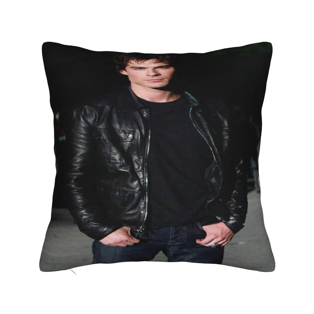 Печать с изображением Дэймона Сальваторе Наволочка Чехол для подушки Подушки Теплый домашний декор На молнии Разные размеры