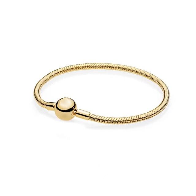 Оригинальная застежка в форме сердца из розового и золотого золота с хрустальным браслетом, подходящий для Европы, браслет из стерлингового серебра 925 пробы, очаровательные ювелирные изделия