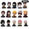 5 Style/set Q Version Demon Slayer Sitting Ghost Doll Tanjiro Nidouzi Inosuke Zenizu Figure Action Figure Movie Model Toys Doll