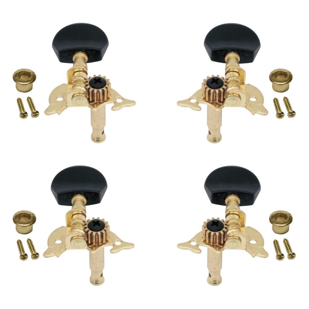 MAHALO Ukulele Thread Winder 4 Pieces 1SET UMH100G GD/BK