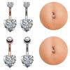 1 шт., кольца для пупка, гвоздь, 14 г, хирургическая сталь, кольца для пупка, висячие украшения для пирсинга пупка