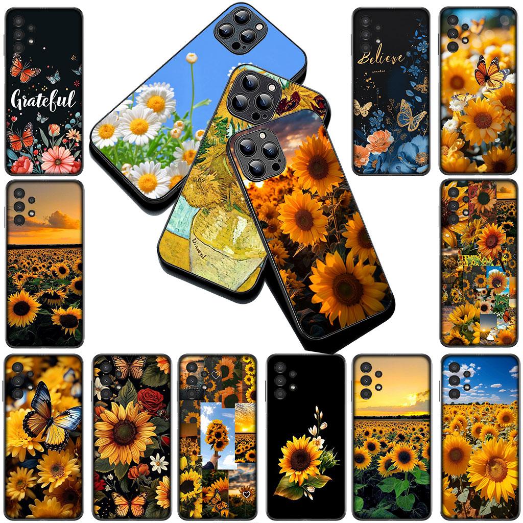 Phone Cover for Motorola Moto Edge 70 60 Fusion NEO Pro G Stylus G56 G96 G04 G05 20 Case Sunflower Yellow Flower Butterfly