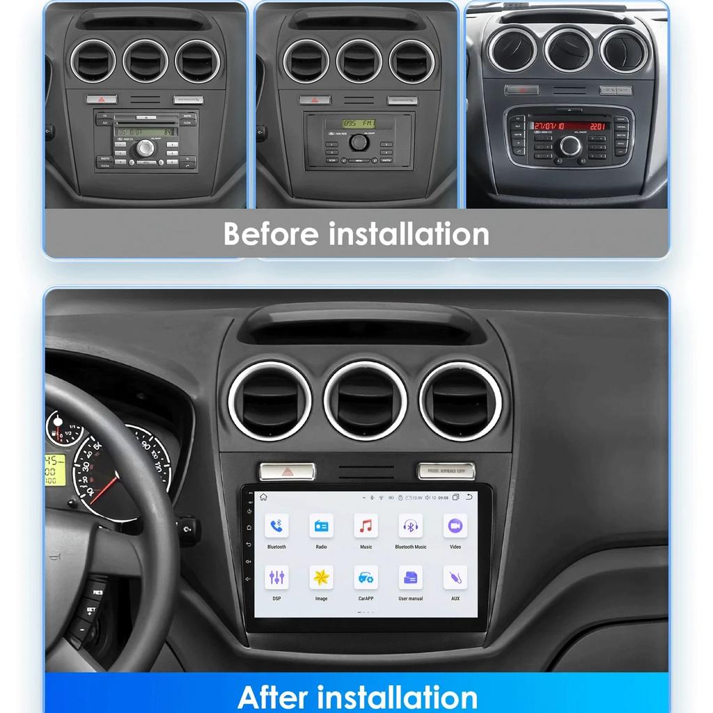 Hizpo 8-ядерный Carplay 4G 10,1-дюймовый автомобильный интеллектуальный Android-радиоприемник для Ford Transit Connect 2005-2014 Tourneo Connect интеллектуальный экран DSP