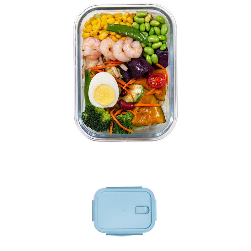 Набор стеклянных ланч-боксов, контейнеры для хранения продуктов с герметичной крышкой, стеклянный ланч-бокс для обеда дома, кухни, офиса