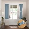 2 Panel French Door Curtains With Rod Pocket Tieback Indoor Sun Blocking Privacy Grommet Curtains