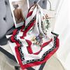 Small Fresh and Fashionable Age-reducing Simulation Silk Square Scarf, Spring and Summer Women's High-end Sense Trend, Thin Silk Scarf
