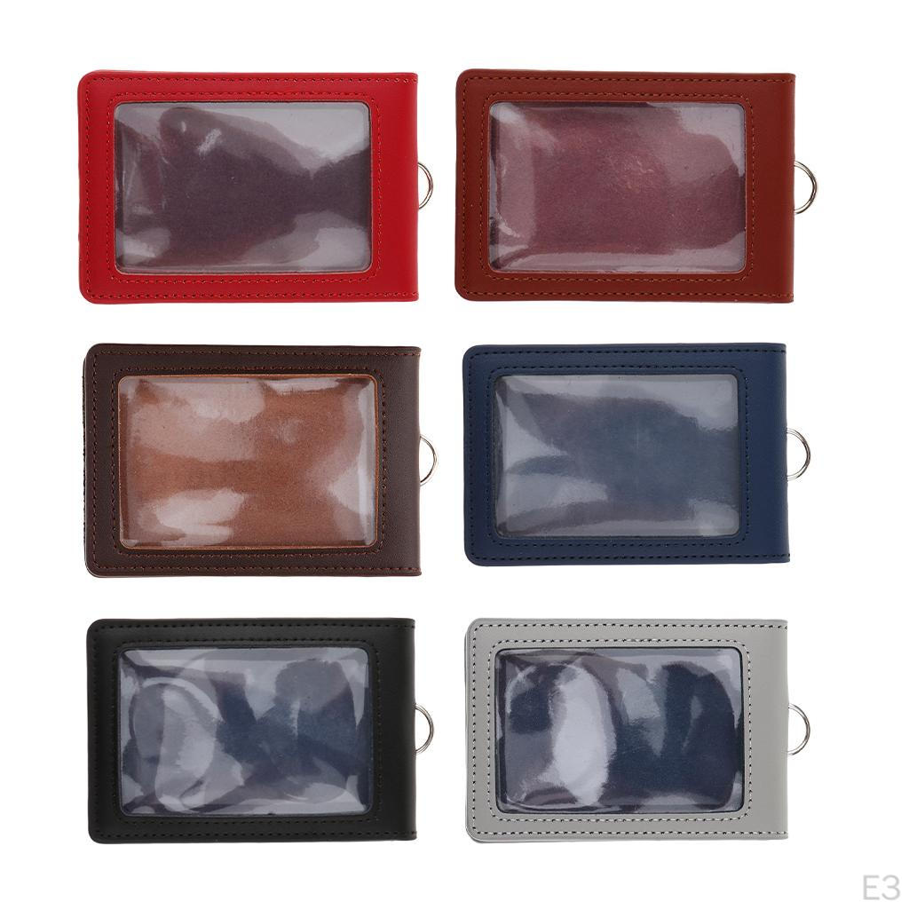 Бейдж-холдер из ПУ кожи, держатель для карточек, бейдж с 2 слотами