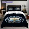 Manchester City Emblem Three-piece set (1 * duvet cover + 2 * pillowcase, without core) 2DFlat Duvet cover and pillowcase Christmas birthday gift
