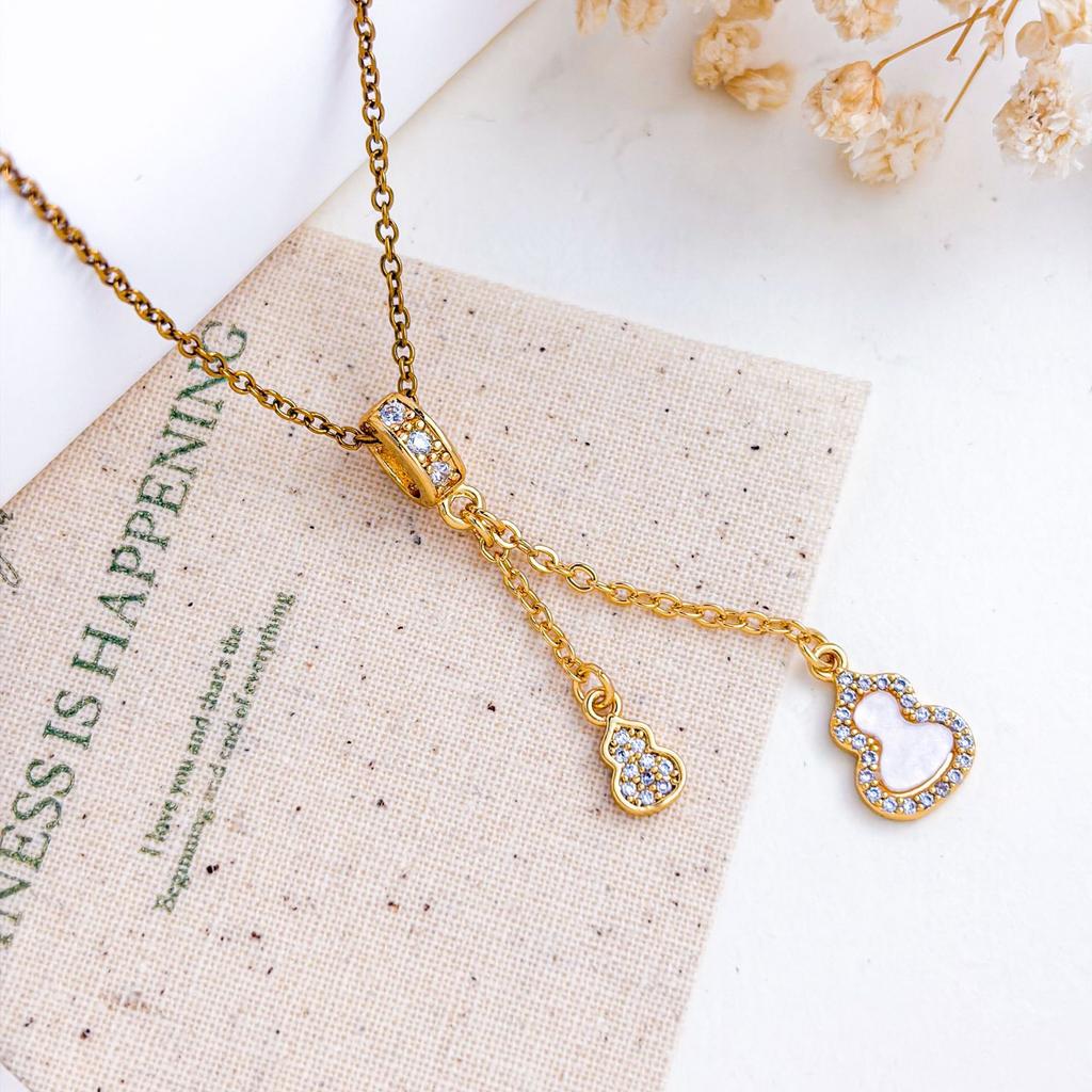 Necklace Hot Sale Tassel Fulu Gourd Necklace Accessories Women's Fashion Clavicle Chain ins Niche Design Sense Accessories Women