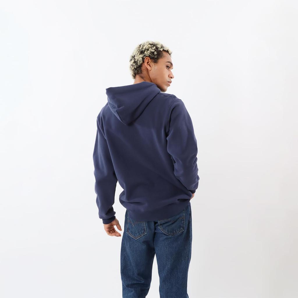 Parka Sweatshirt Sweatshirt Long Sleeve Brushed Lining Standard 9oz Hooded Sweatshirt MADE IN USA Navy M [Champion] C5-P101 Men's