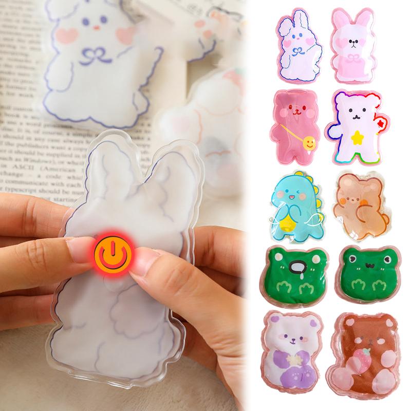 Мини Зимняя Грелка для Рук Моментальный Нагрев Милая Гелевая Грелка для Рук Портативная Защелкивающаяся Карманная Грелка Многоразовая для Дома Офиса Улицы