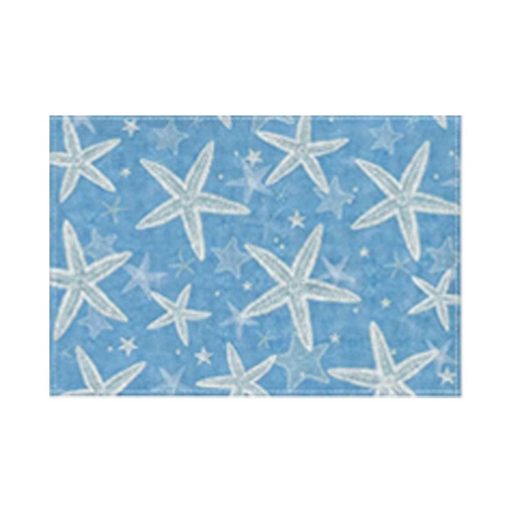 Seashells Linen Placemat Anti Slip Tableware Pad Summer Beach Placemat Table Decoration
