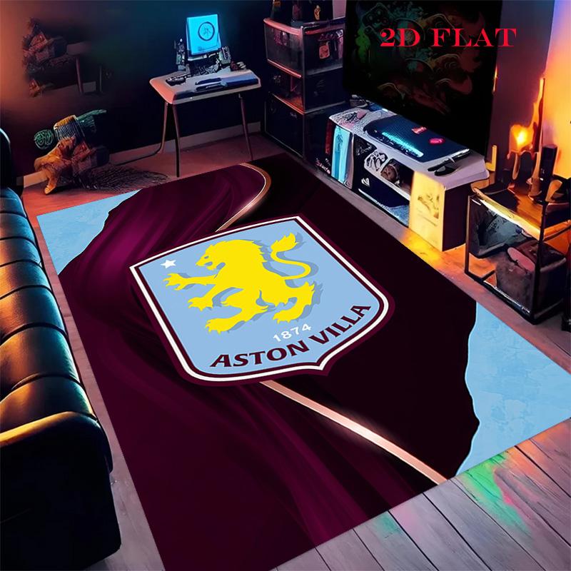 Ковер с логотипом Aston Villa для гостиной, спальни, дома, украшение дивана, нескользящий коврик для детских игр