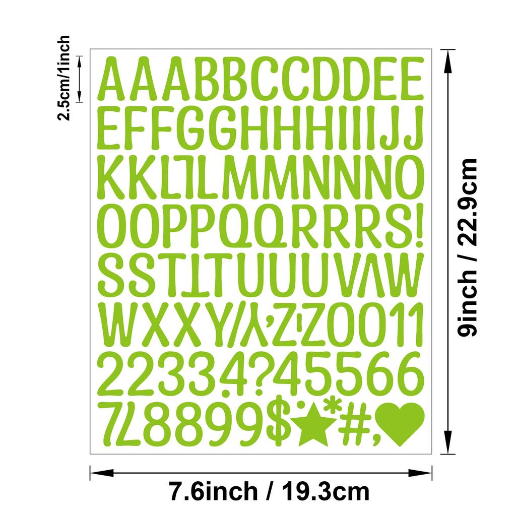 1 Inch Letter Sticker Art Body Vinyl Sticker DIY Handmade Kitchen Label Letter Sticker